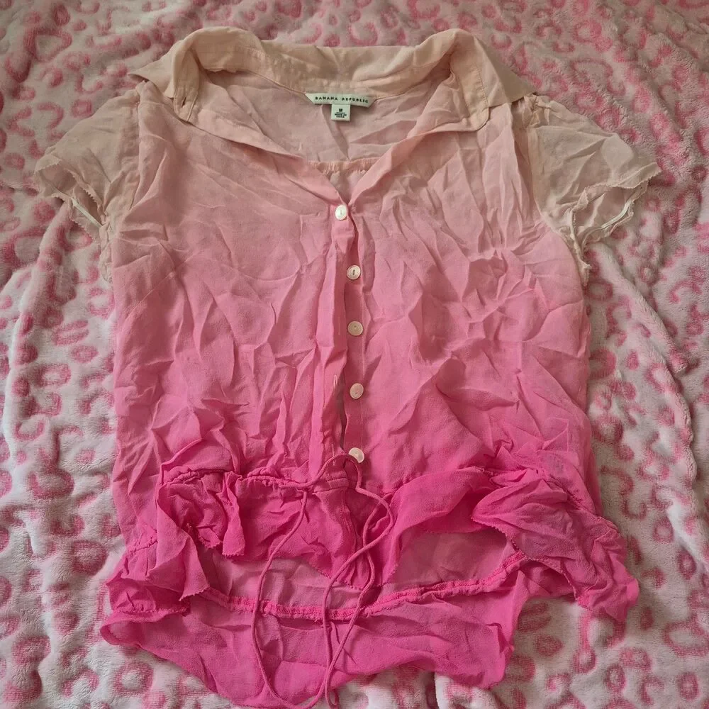 Banana-republic Women's Pink Blouse